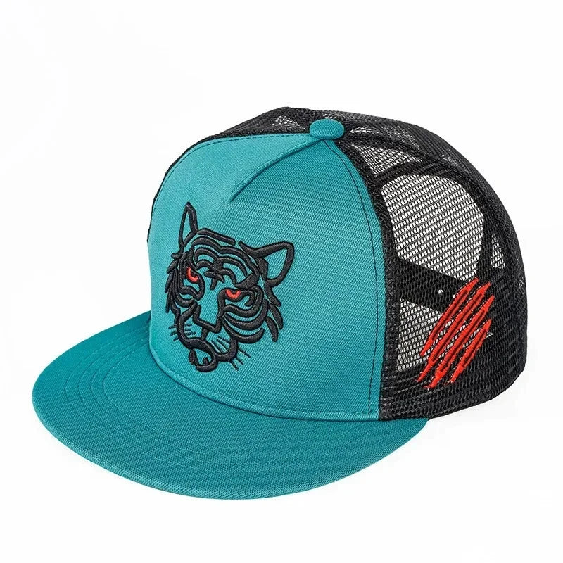 Tiger Head Embroidered Baseball Hat
