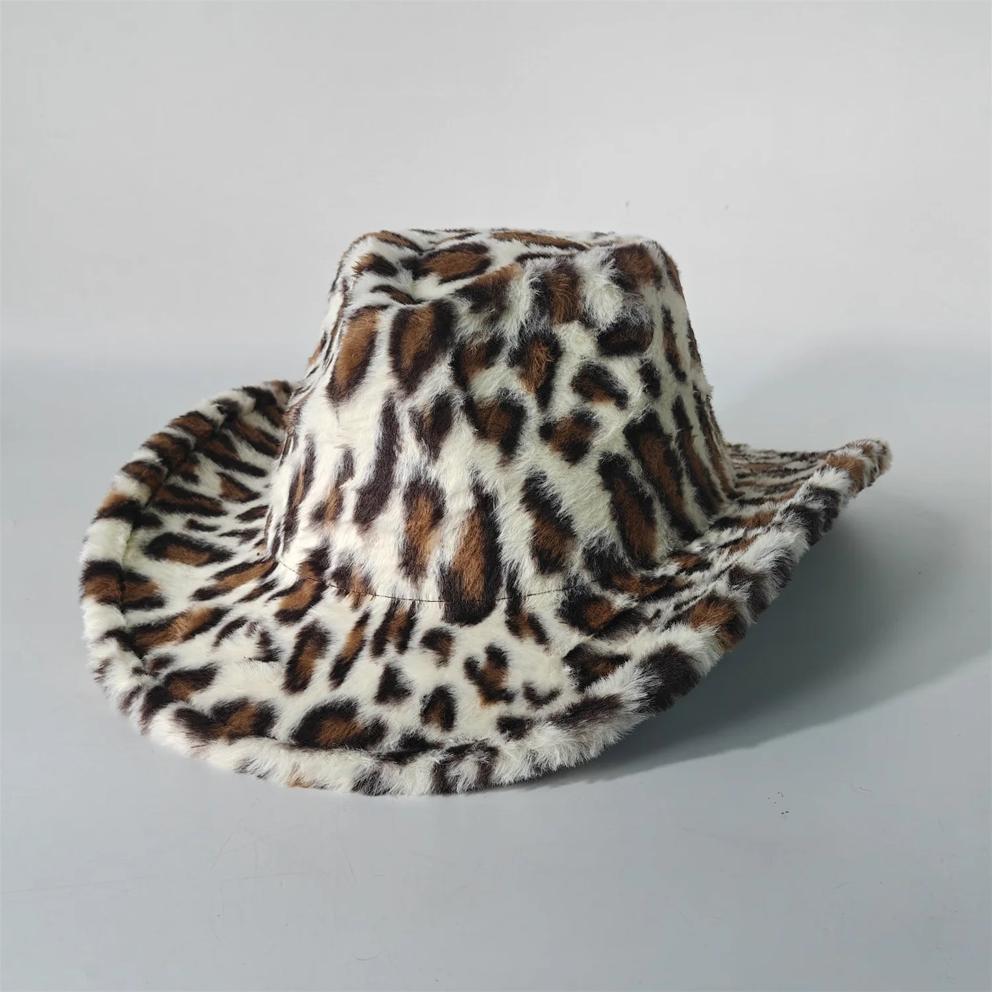 Winter Rabbit Fur Western Cowboy Fedora Hat