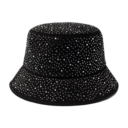 Y2K Rhinestone Cotton Bucket Hat