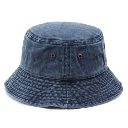 Vintage Washed Denim Foldable Bucket Hat
