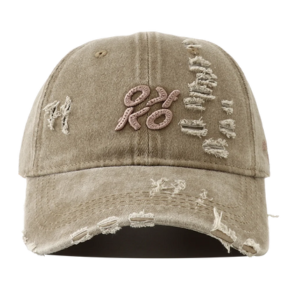 Retro Washed Letter Embroidered Baseball Cap