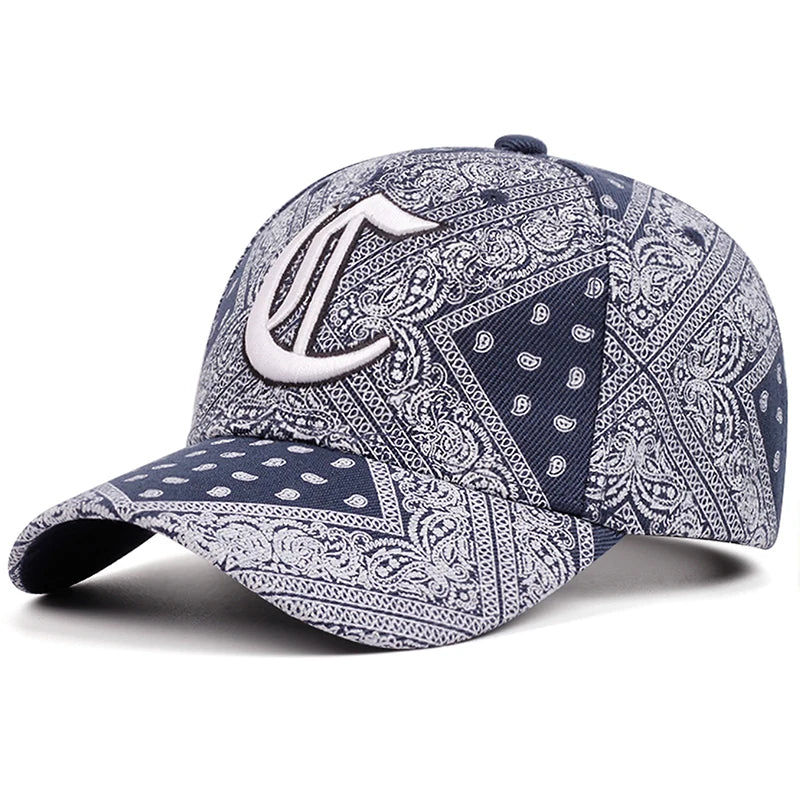 Fashion Trendy New Cashew Flower Gothic C Flat Edge Hat