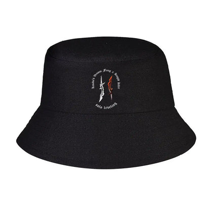 Demon Fang Knight Sword Graphic Bucket Hat