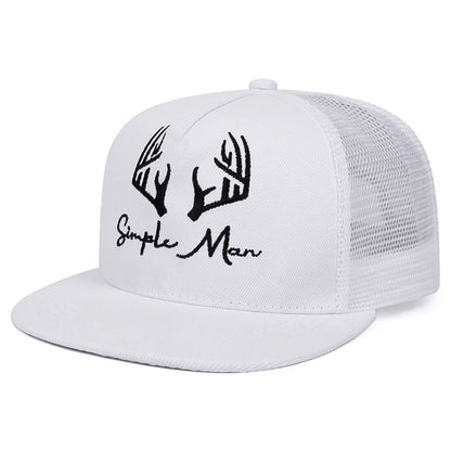 Creative Letter Embroidery Street Snapback Cap