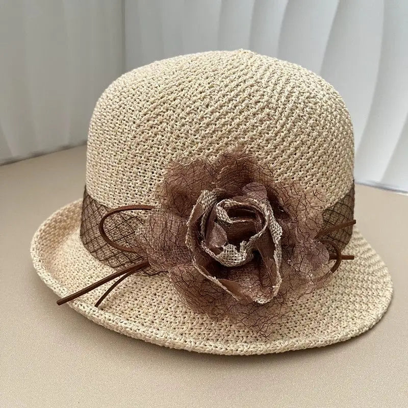 Women’s Round Top Curled Edge Sun Hat