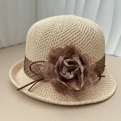 Women’s Round Top Curled Edge Sun Hat