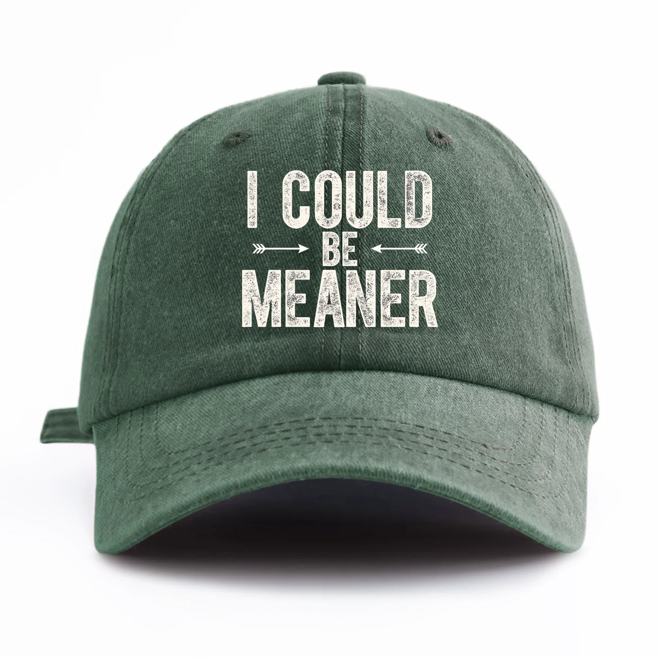 I Could B Meaner Washed Retro Baseball Cap