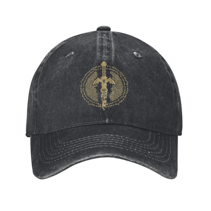Zeldas Vintage Distressed Denim Game Baseball Cap