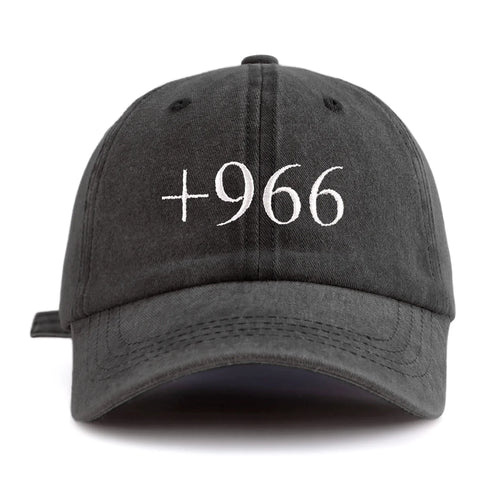 Vintage +966 Embroidered Minimalist Dad Baseball Cap