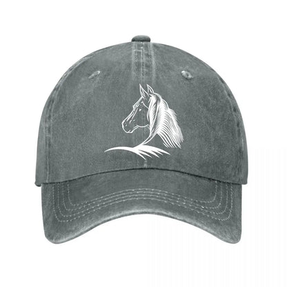 Vintage Horse Washed Cotton Adjustable Baseball Cap