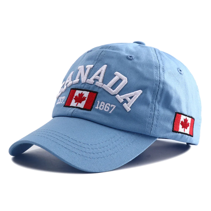 Canada Flag Embroidered Adjustable Snapback Baseball Hat