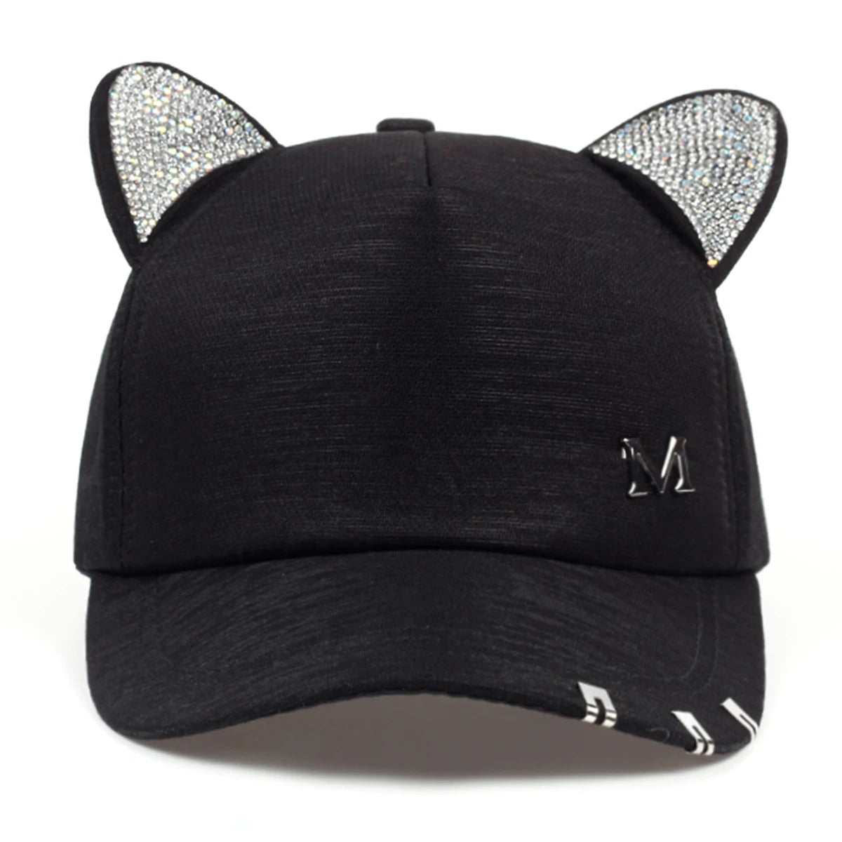 Cute Cat Ears M Label Baseball Cap