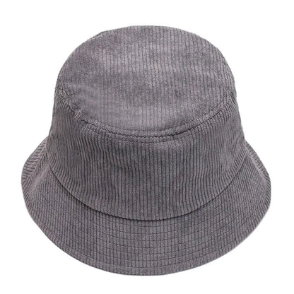 Corduroy Solid Color Foldable Bucket Hat