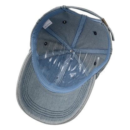 Solid Washed Denim Baseball Cap