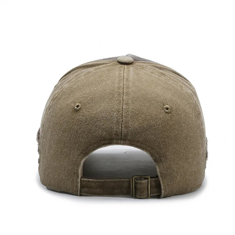 Vintage Letter Embroidery Cow Baseball Cap Unisex