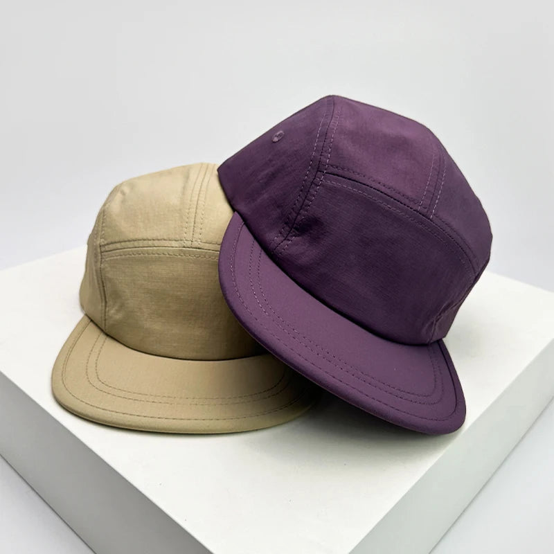 Quick Dry Solid Retro Snapback Cap