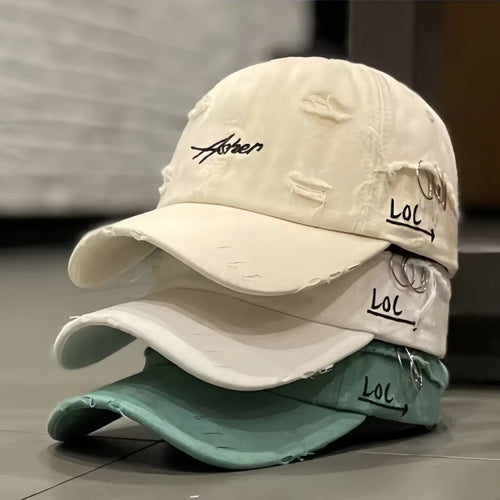 Vintage Washed Distressed Embroidered Unisex Baseball Cap