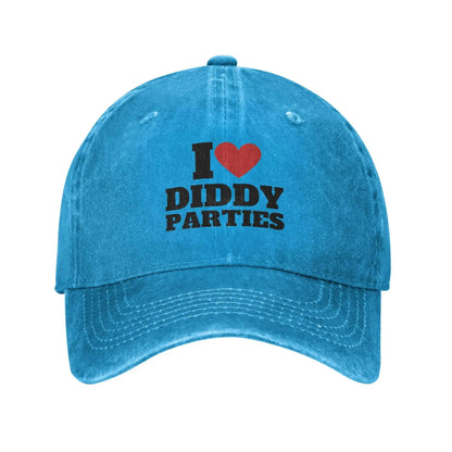 I Love Diddy Parties Washed Trucker Baseball Cap