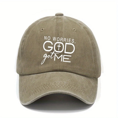 God Got Me Christian Distressed Washed Baseball Cap