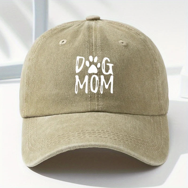 Classic Washed Retro Dog Mom Baseball Cap