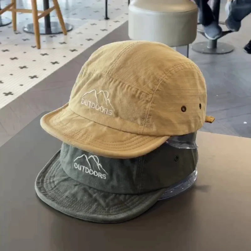Japanese Five Panel Short Brim Snapback Caps