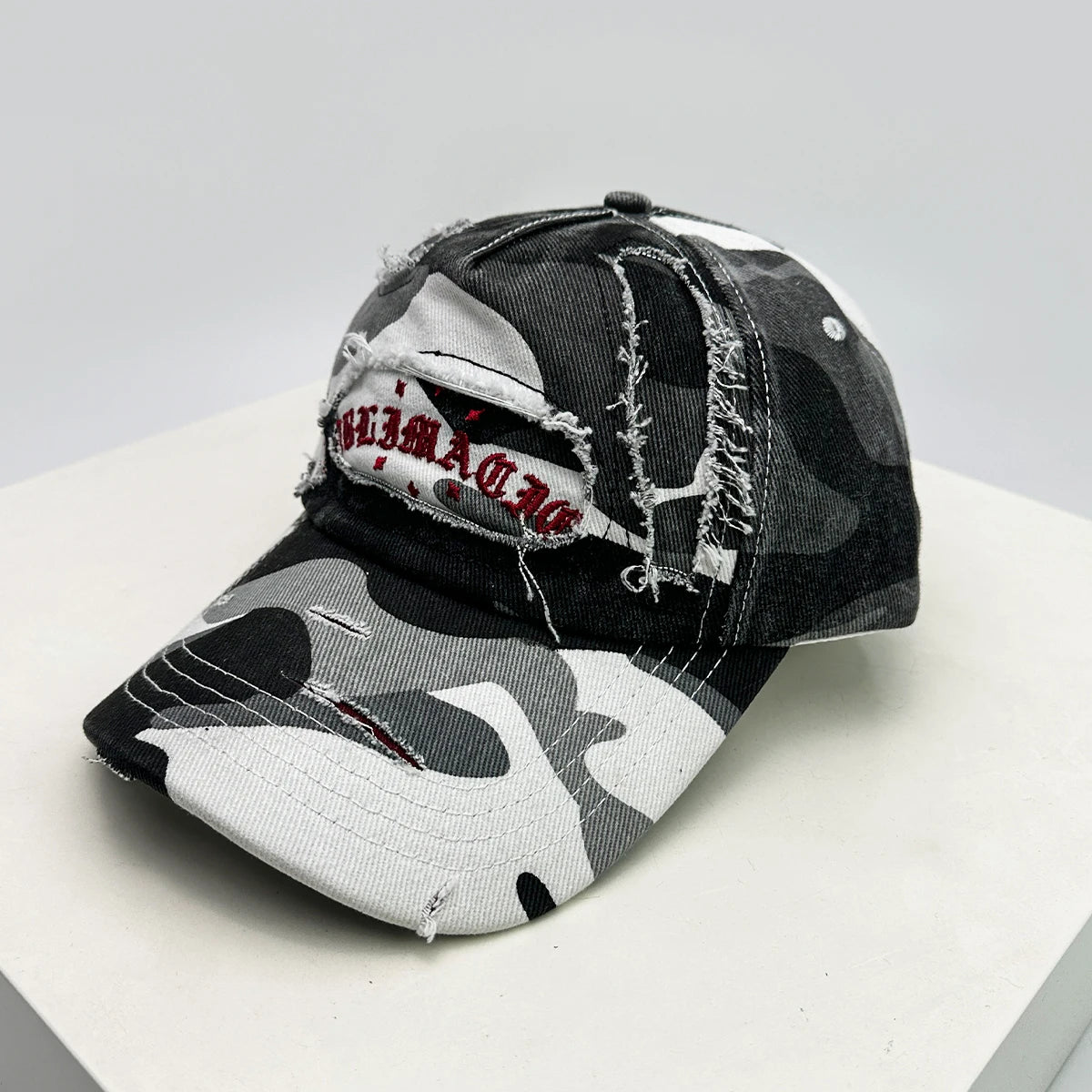 New Unisex Broken Style Sanskrit Embroidery Baseball Hat