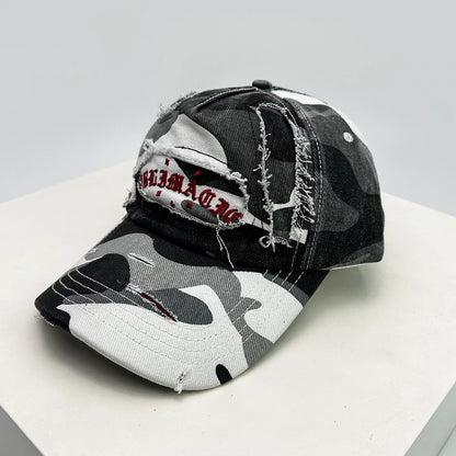 New Unisex Broken Style Sanskrit Embroidery Baseball Hat