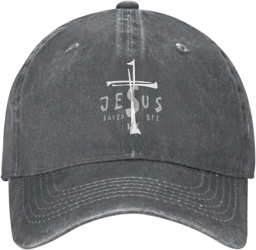 Jesus Saved My Life Cross Christian Baseball Cap