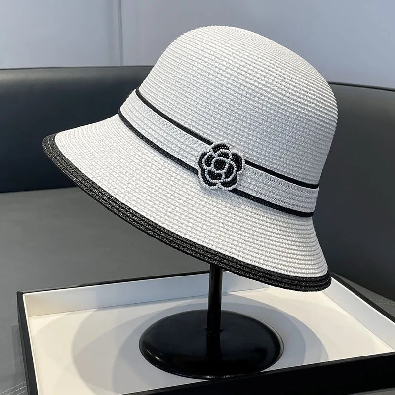 Women’s Camellia Straw Bucket Hat