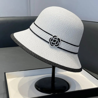 Women’s Camellia Straw Bucket Hat