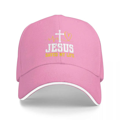 Jesus Saved My Life Logo Baseball Cap