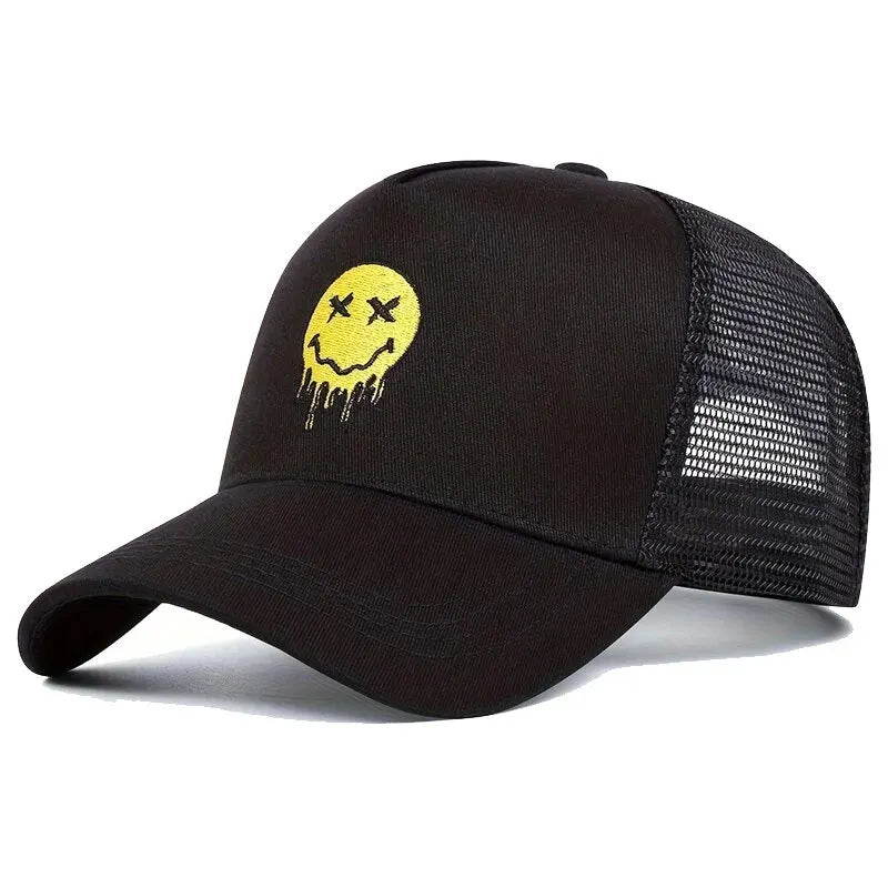 Unisex XX Smiling Face Print Baseball Net Caps Spring