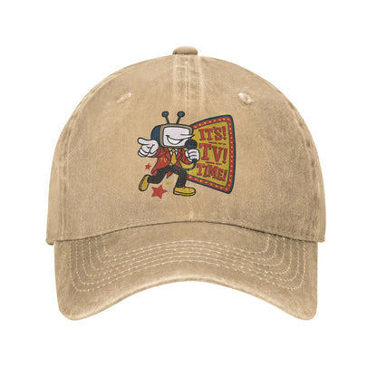 Deltarune Tenna TV Time Distressed Adjustable Baseball Cap