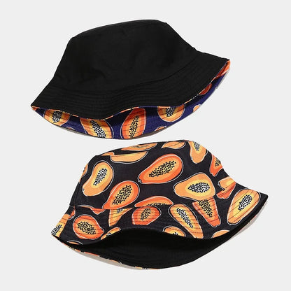 Unisex Tropical Papaya Print Bucket Hat