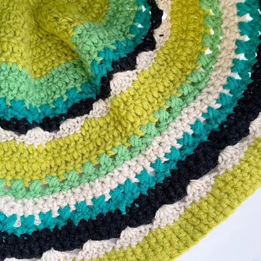 Crochet Wide Brim Anti UV Bucket Hat
