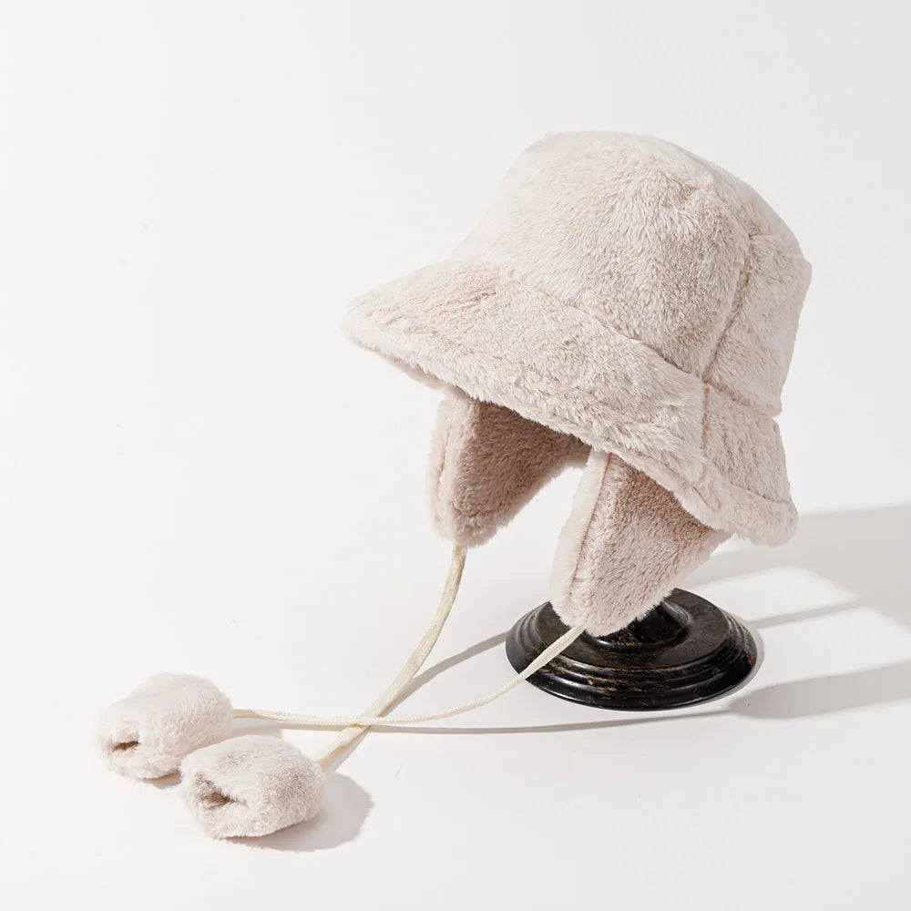Women's Winter Bomber Bucket Hat with Ear Protection