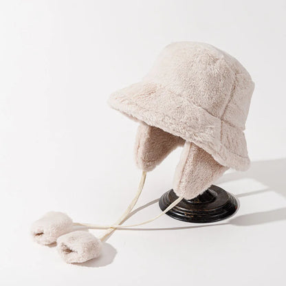 Women's Winter Bomber Bucket Hat with Ear Protection