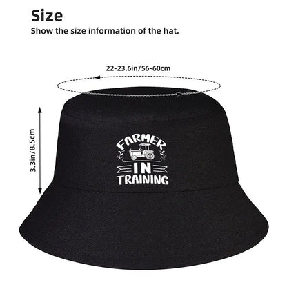 Farmer In Training Tractor Pattern Bucket Hat