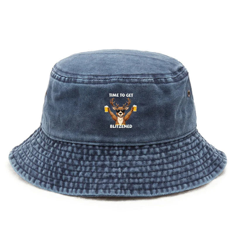Vintage Washed Cotton Cheer Bucket Hat