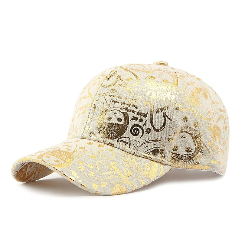 Graffiti Gold Stamping Hip Hop Street Baseball Cap