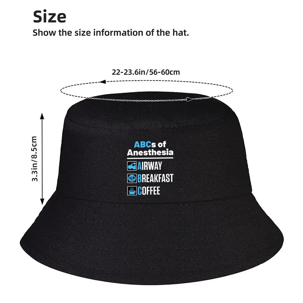 Anesthesia ABCs Humorous Text Design Bucket Hat