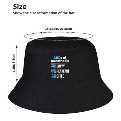Anesthesia ABCs Humorous Text Design Bucket Hat