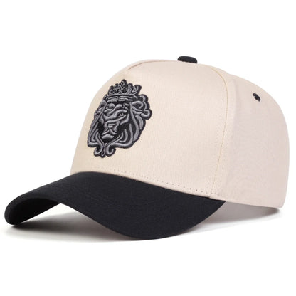 Unisex Crown Lion Embroidery Baseball Caps
