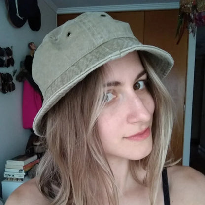 Vintage Washed Denim Bucket Hat