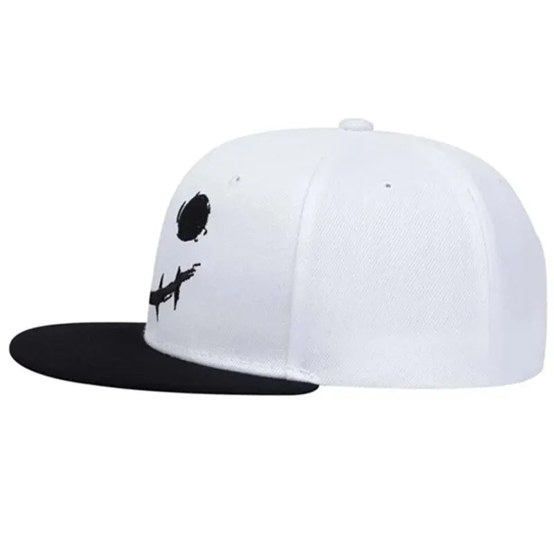 Unisex XO Smiling Face Embroidery Hip-hop Hats