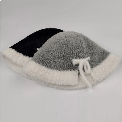 Korean Fluffy Thickened Winter Ear-Protection Plush Bucket Hat