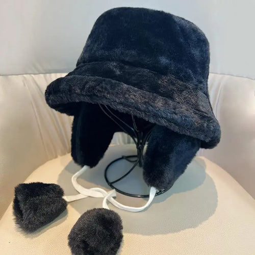 Plush Winter Ear-Protection Bucket Hat