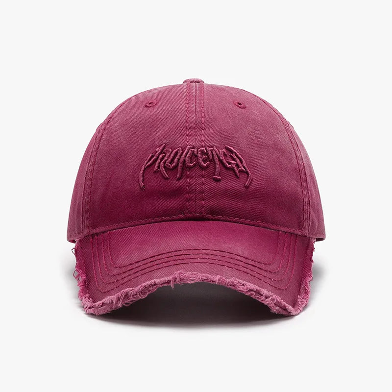 3D Letter Embroidered Soft Top Baseball Cap