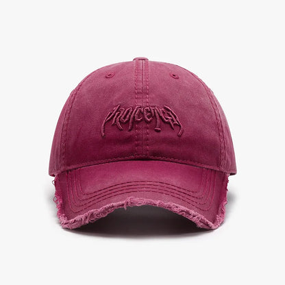 3D Letter Embroidered Soft Top Baseball Cap