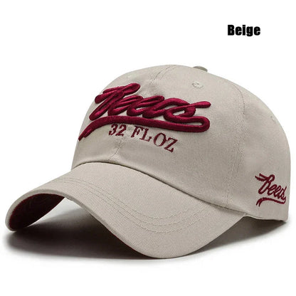 Letter 3D Embroidery Baseball Cap Unisex